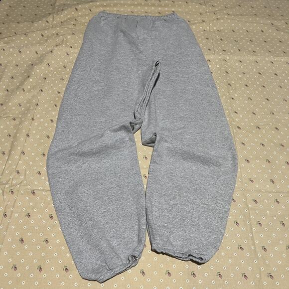 Hanes Ultimate Cotton Printpro Sweatpants Mens Medium Gray Joggers Elastic Cuffs - Picture 4 of 4